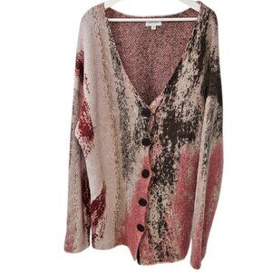 Piacevole e Womens Button Front Oversized Wool, Mohair Cardigan Size Medium